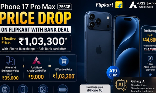 Apple iPhone 17 Pro Max Price Drops to Rs 1,03,300 on Flipkart With Rs 9,000 Bank Offer and Exchange Deal