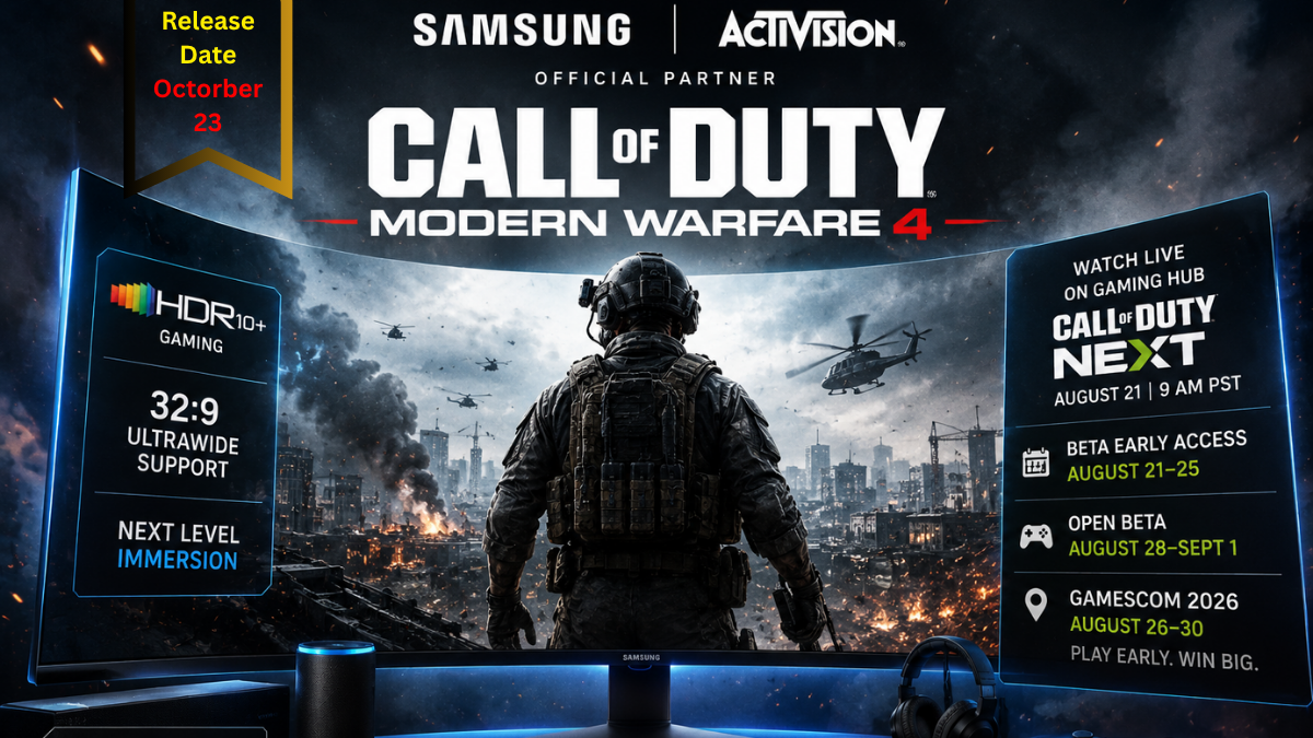 Samsung Partners With Call of Duty: Modern Warfare 4 for HDR10+ GAMING, Beta Early Access, and Gamescom Preview