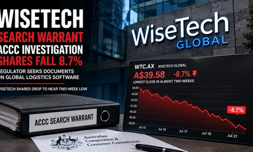 WiseTech Shares Skid Nearly 9% as Australian Competition Regulator Executes Search Warrant for Documents