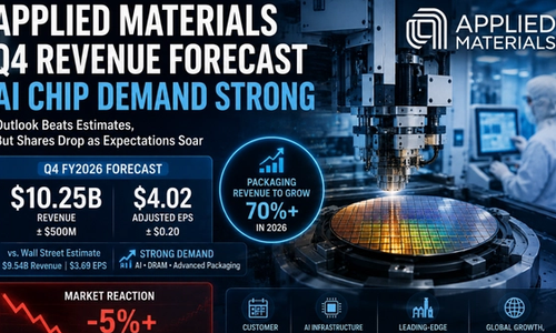 Applied Materials Forecasts Strong Revenue Above Estimates Driven by AI Chip Demand, Stock Falls On High Expectations