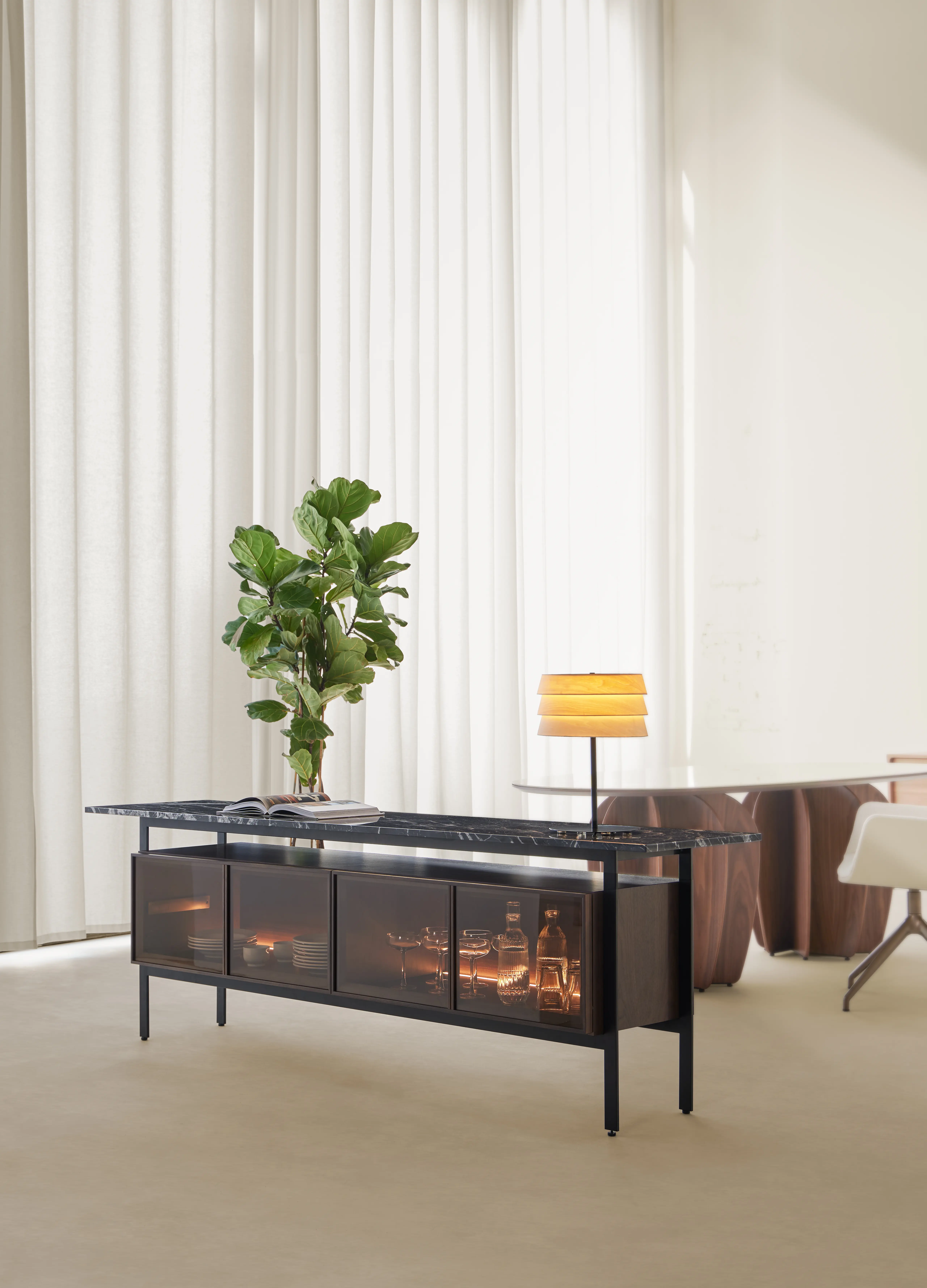 Chicago glass sideboard