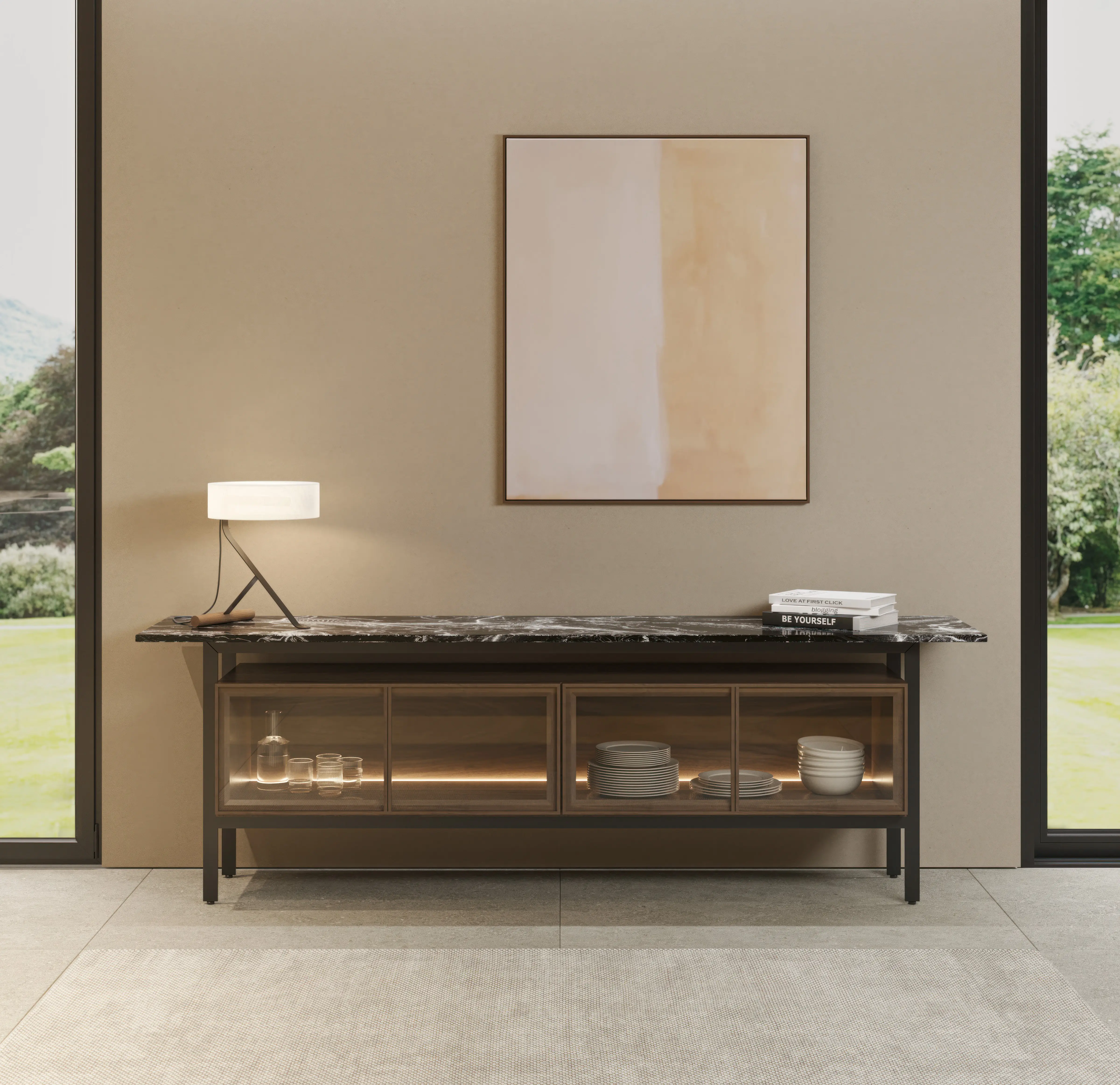 Chicago glass sideboard