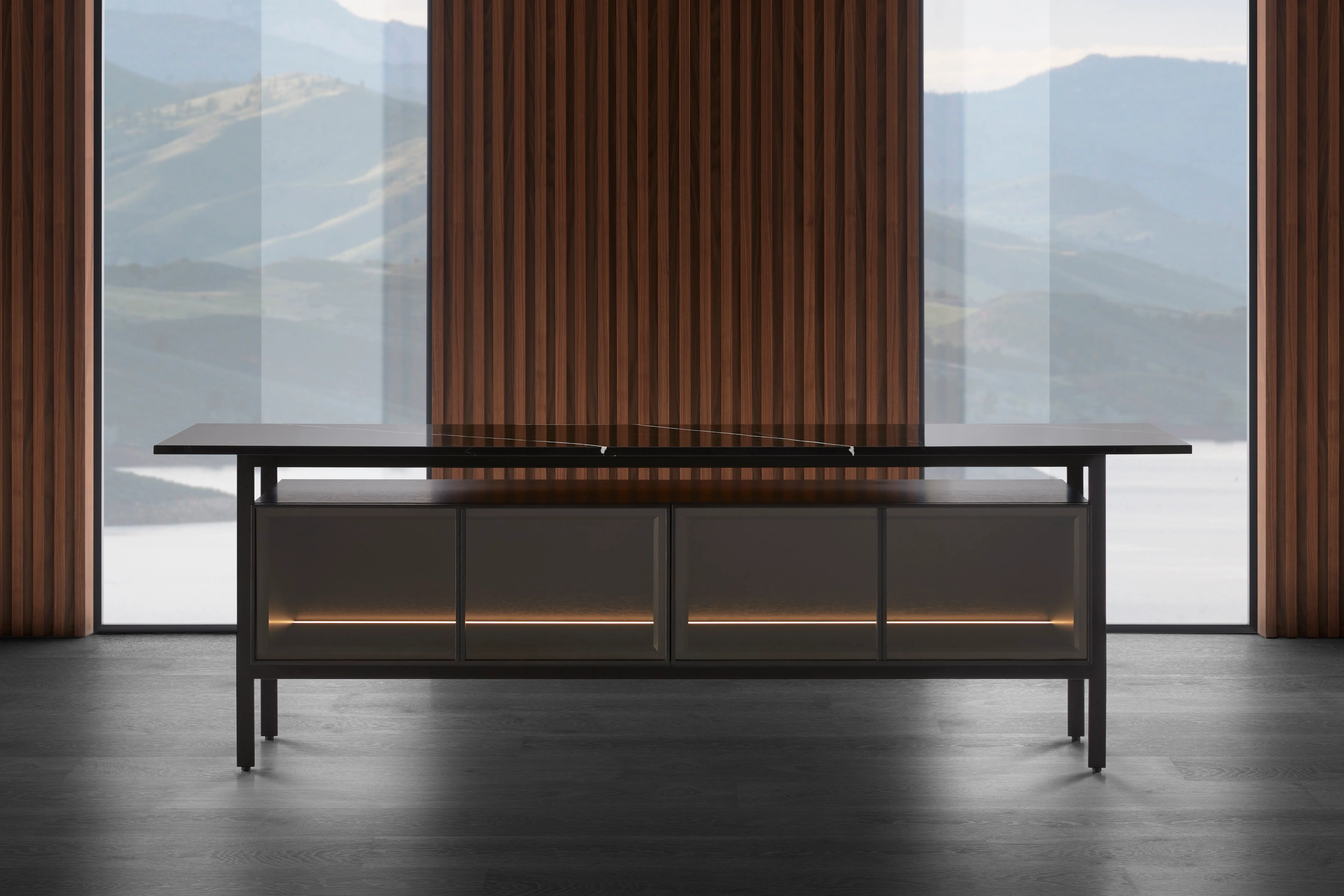 Chicago glass sideboard