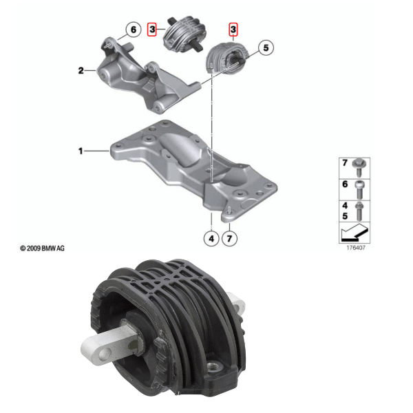 Febi Gearbox  Mounting BMW F10 F11 F07 F18 22326780269 528i,520i N20