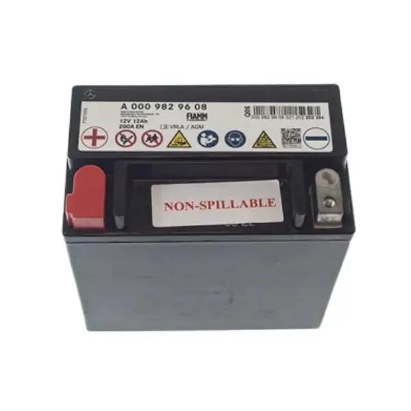 Mercedes-Benz Auxiliary Battery 0009829608  12V 12Ah 200A FIAMM AGM
