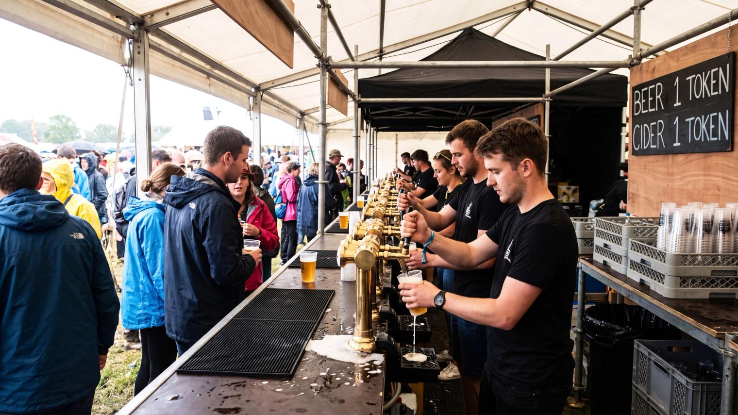 Bar people serving 