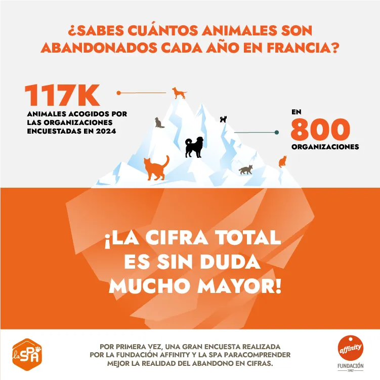 Estimación de número de perros y gatos acogidos en Francia por organizaciones en 2024