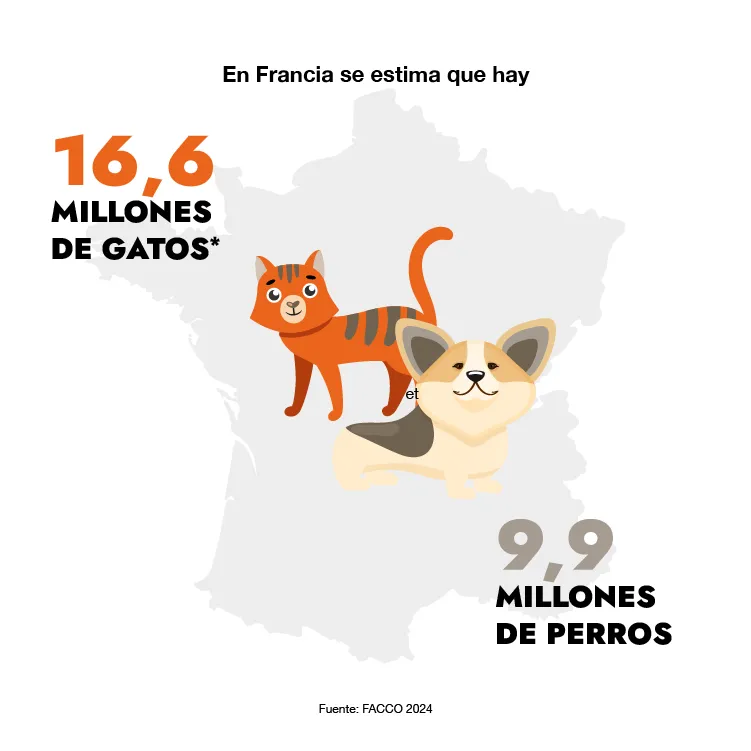 Estimación de número de perros y gatos en Francia