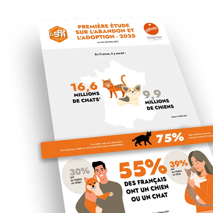 Imagen de la infografía del primer Estudio de Abandono y Adopción en Francia