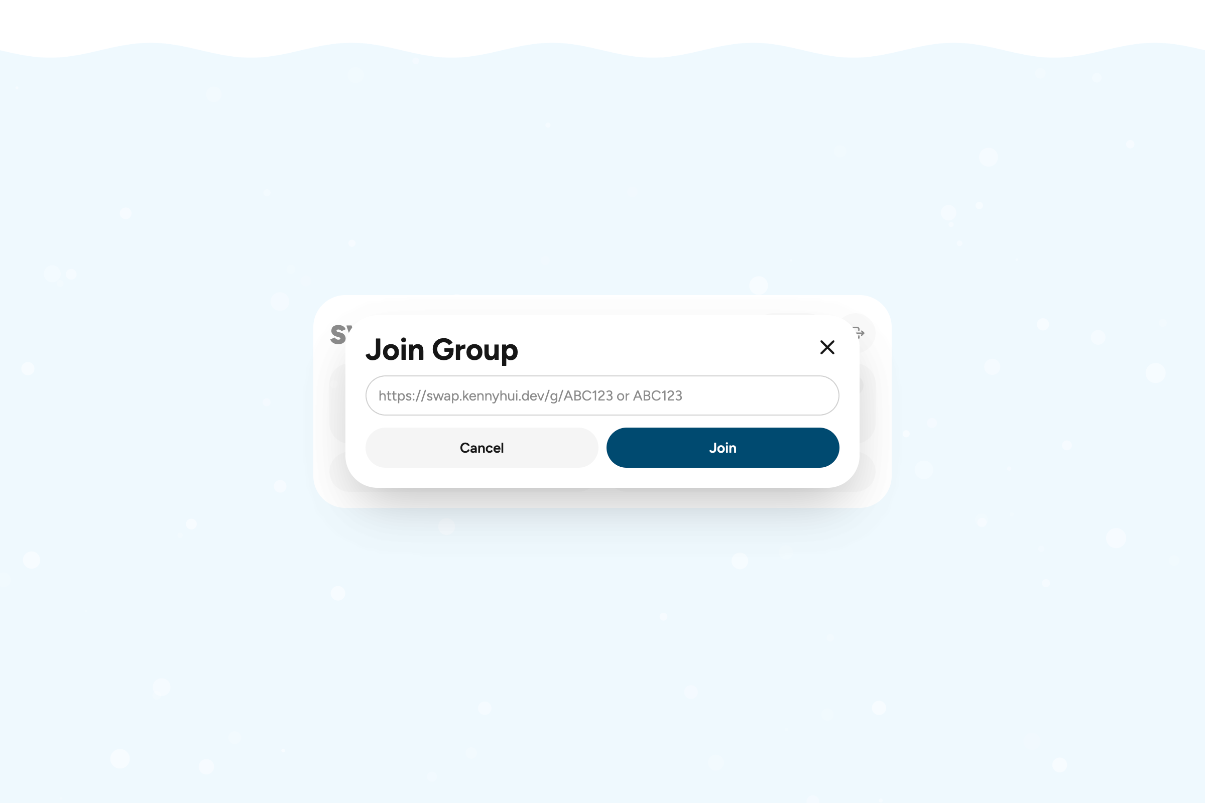 swap.ts join group modal