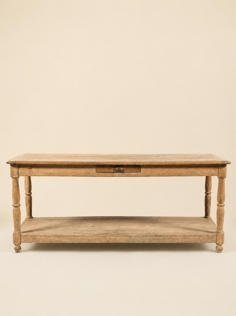 フランス アンティーク French oak Table テーブル カウンター 19th Century French Oak Drapers Table | Ken Fulk