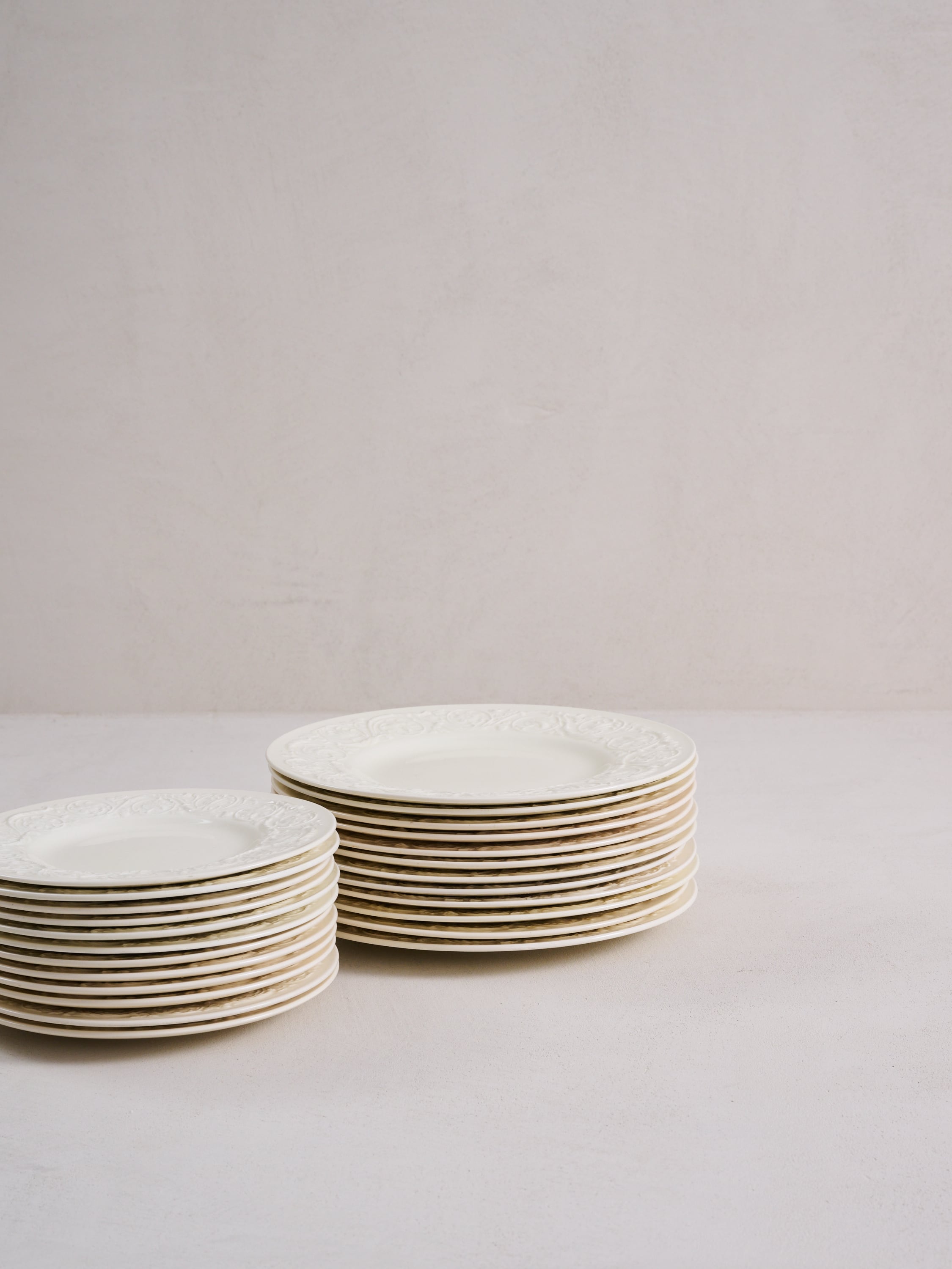Wedgwood, Pair, Green Leaf Majolica Plates 1879 | Ken Fulk