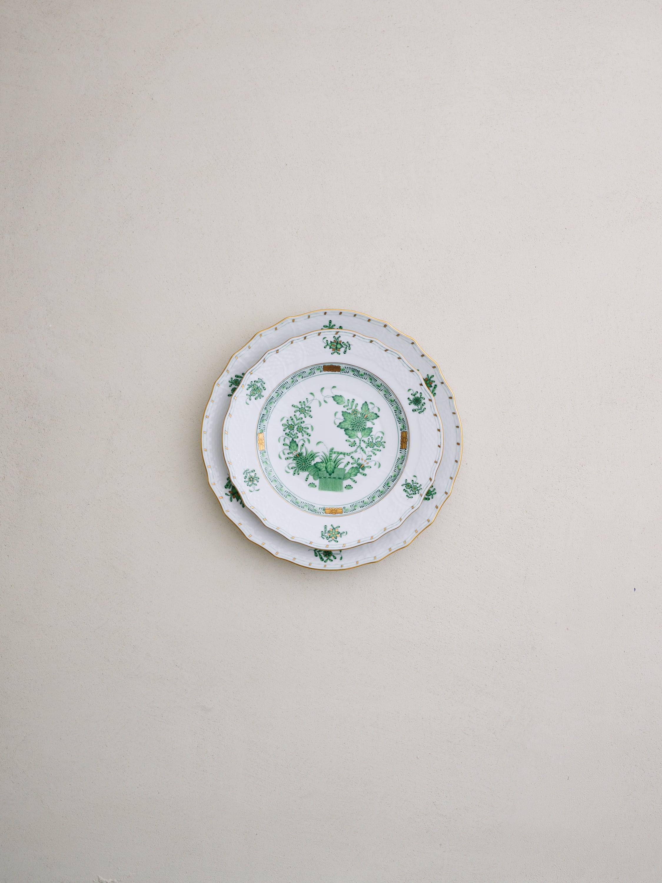 HEREND 清の花籠 プレート(25cm) ヘレンド 清の花籠 ティーカップ&ソーサー CN-0724-0-00 | 洋食器の