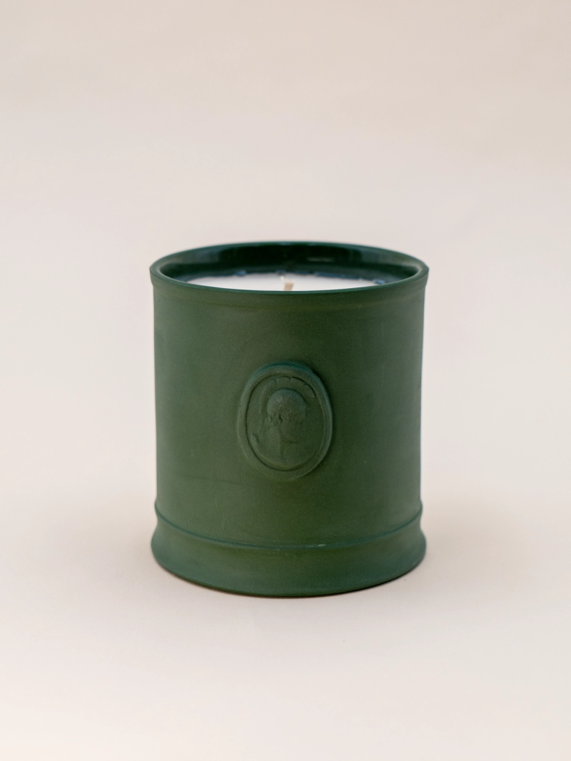 Green Marcie McGoldrick X Ken Fulk Cameo Vessel Candle | Ken Fulk