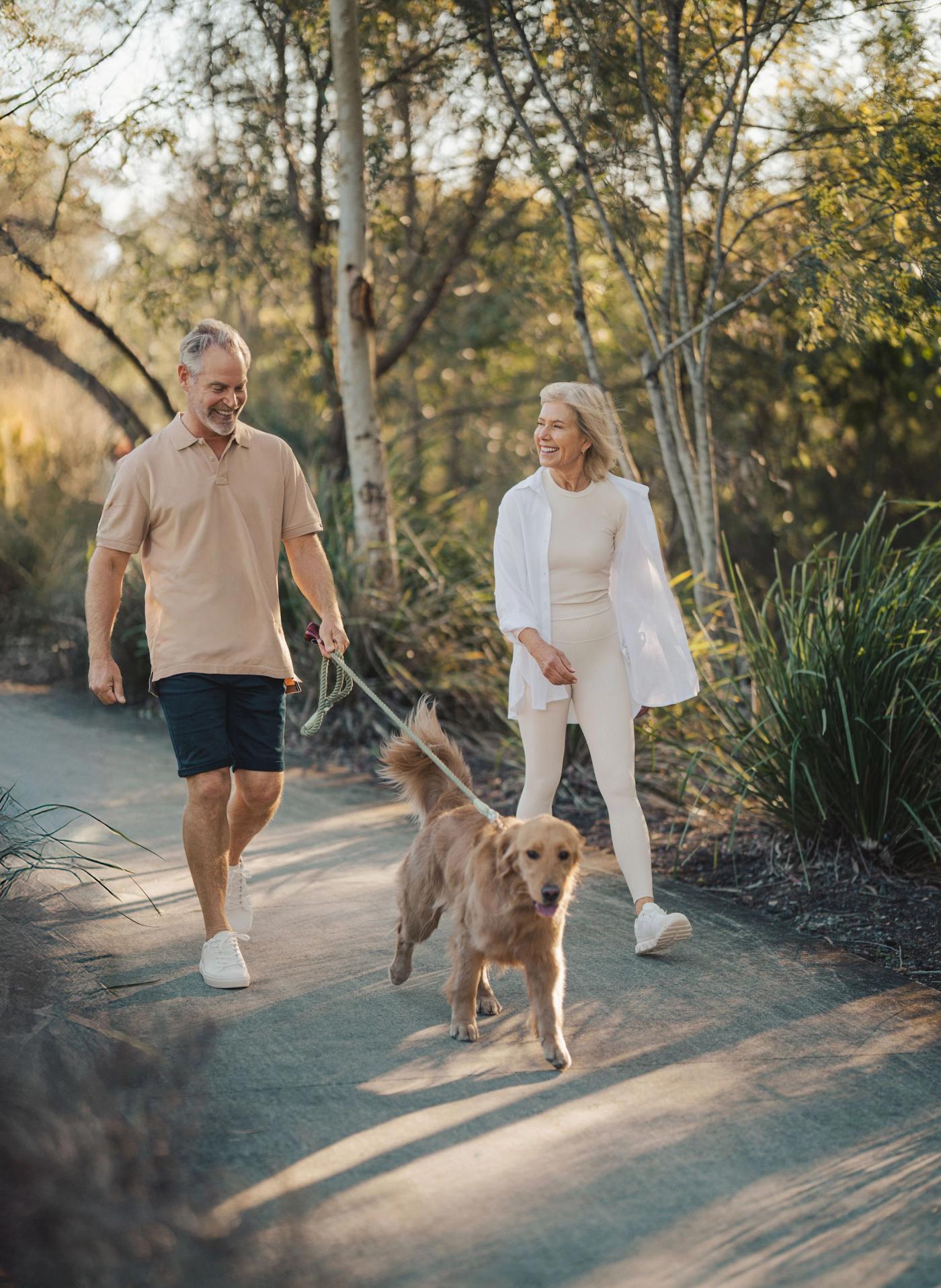 Modern archway on a cul-de-sac with leafy trees