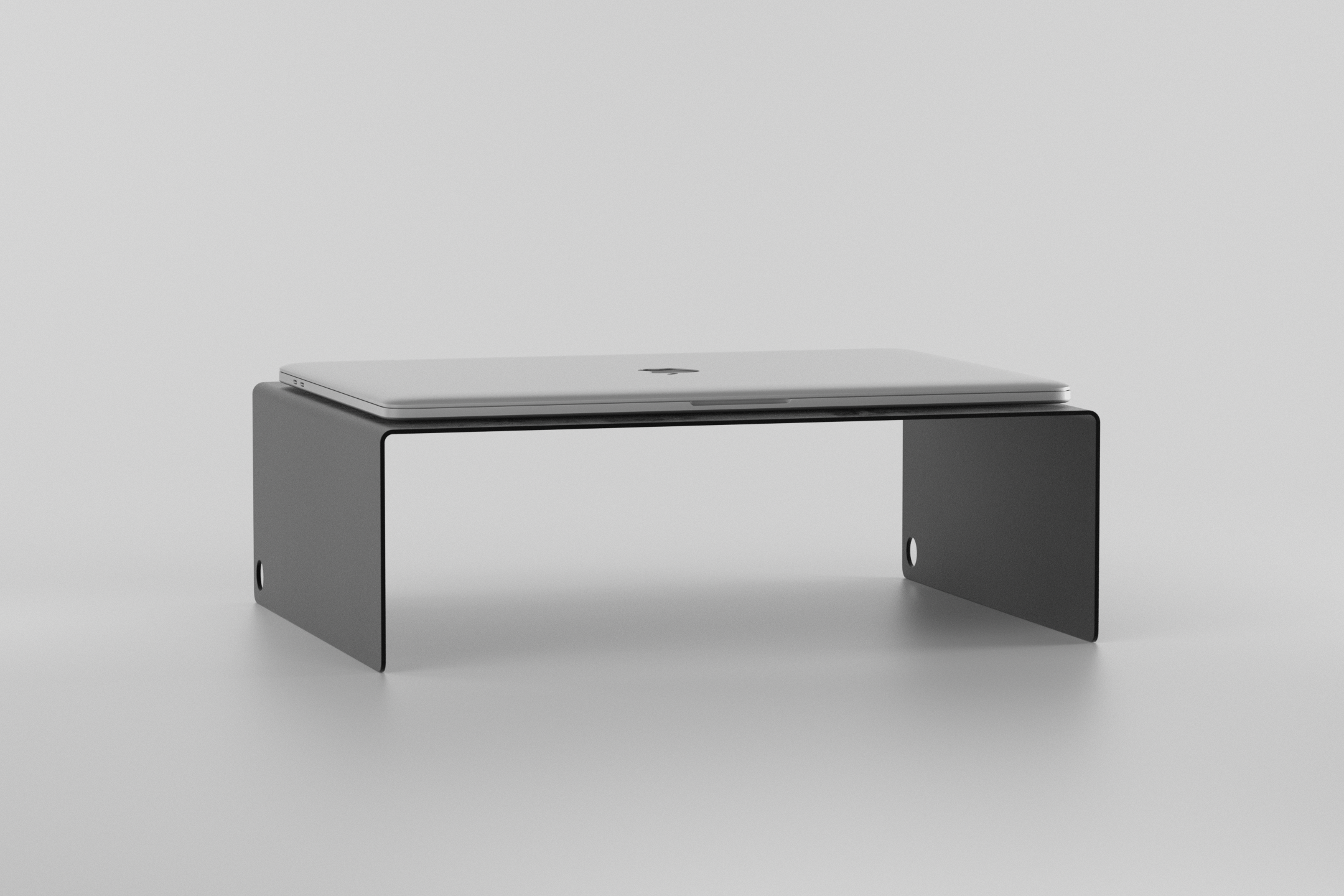 The Laptop Stand - black with laptop on it