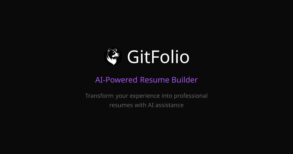 GitFolio Transform your experience - 1250e4e14666e97b98c44e10e2ccb9694753e429 1200x630 