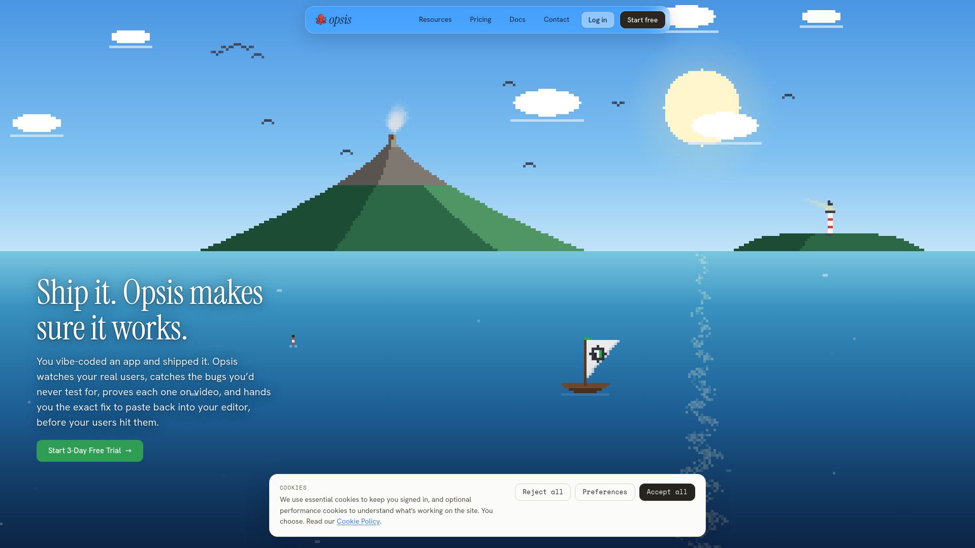 Opsis: AI QA & bug detection for vibe coders