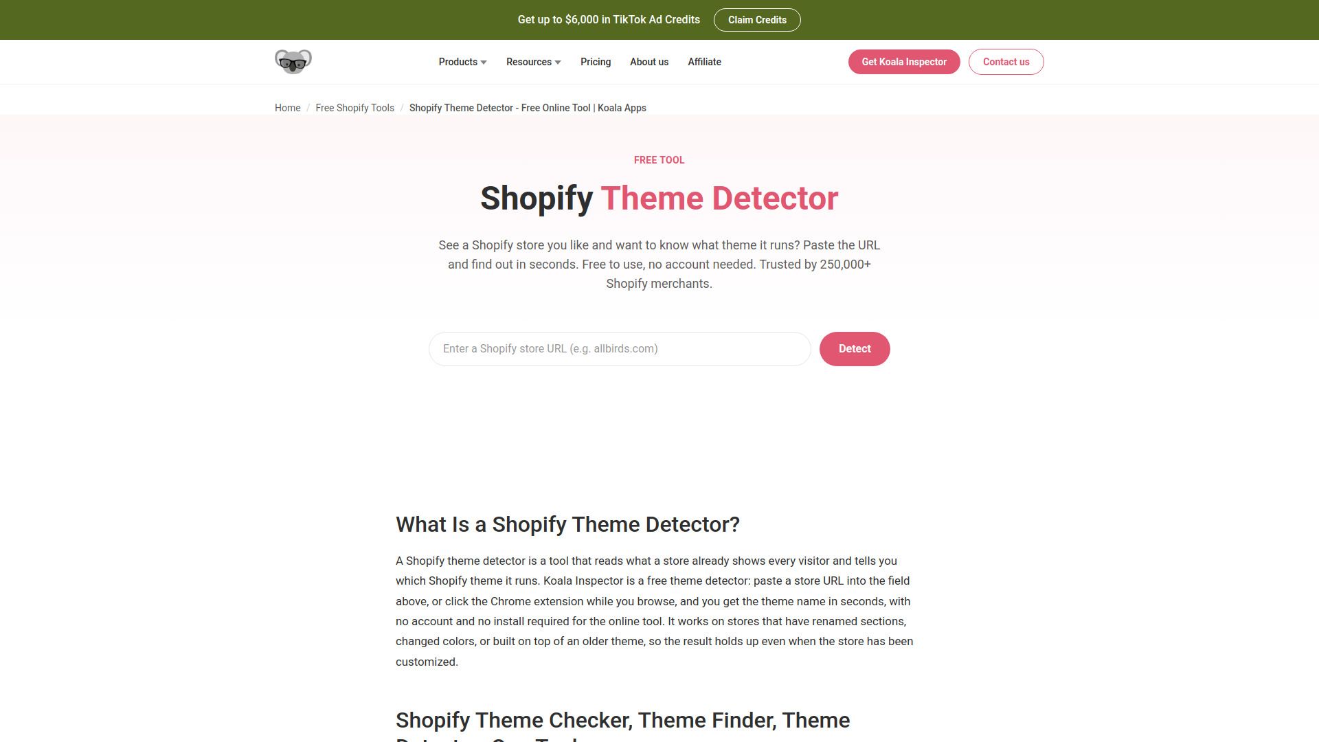 Shopify Theme Detector