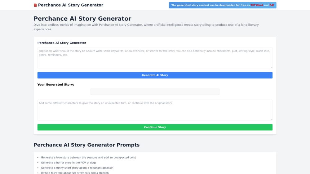 Perchance AI Story