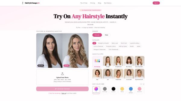 AI Hairstyle Changer - 1