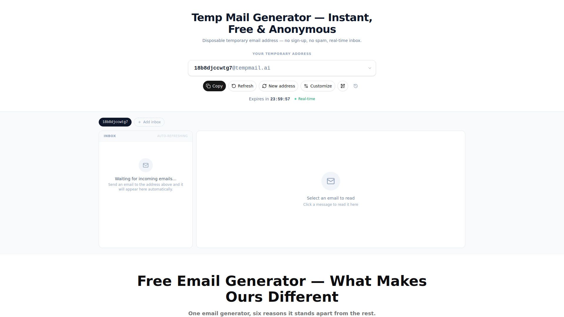 Temp Mail Generator