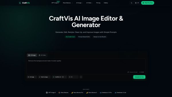 CraftVis AI Image Editor
