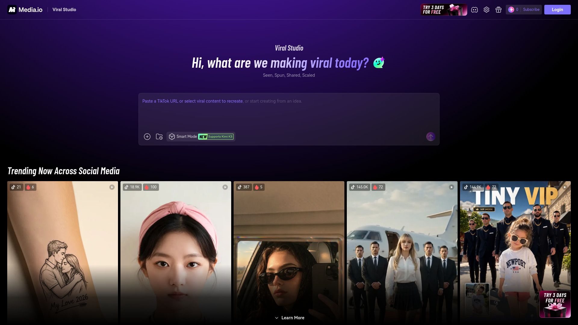 Media.io Viral Studio