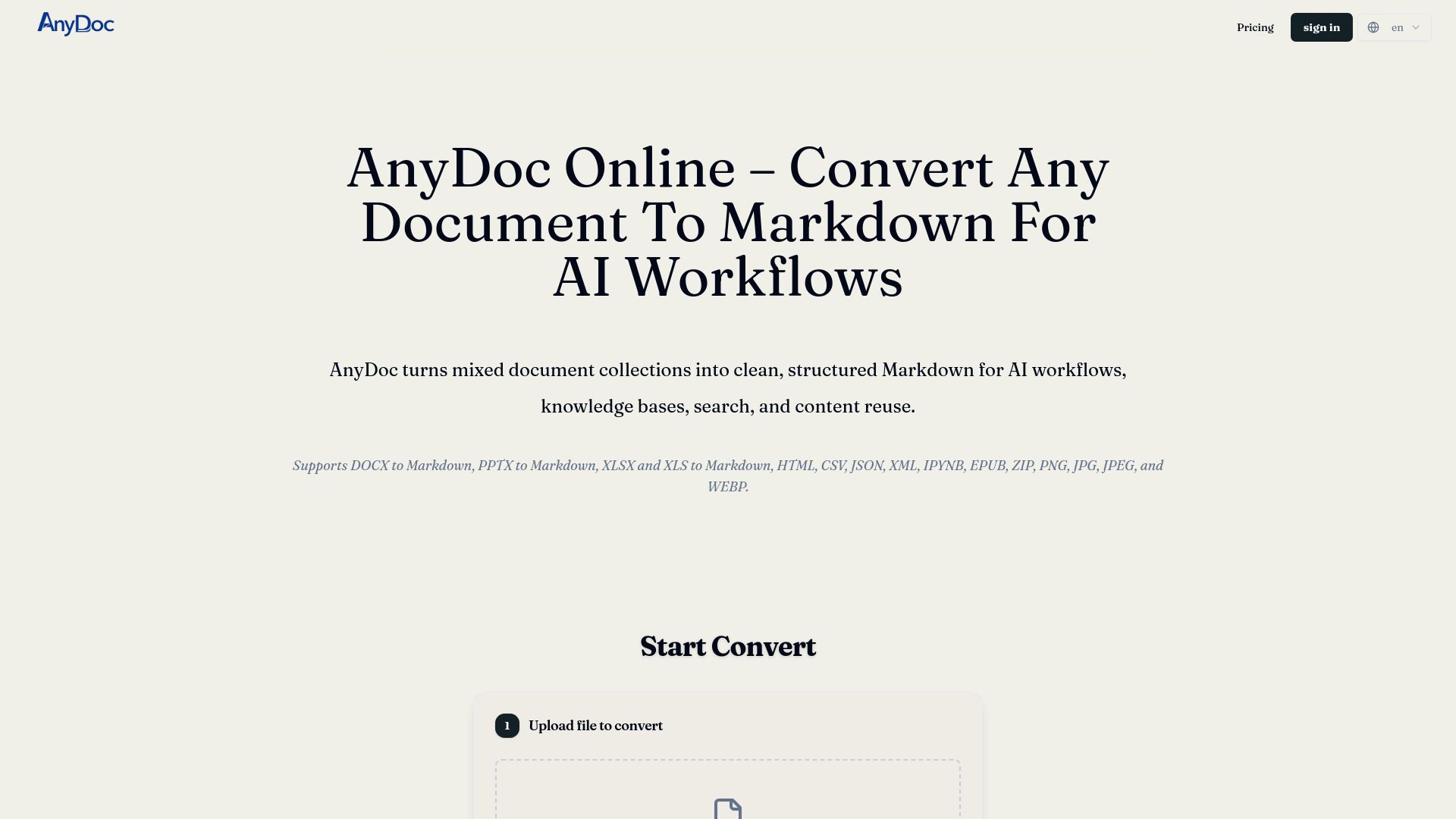 Any Doc to MD