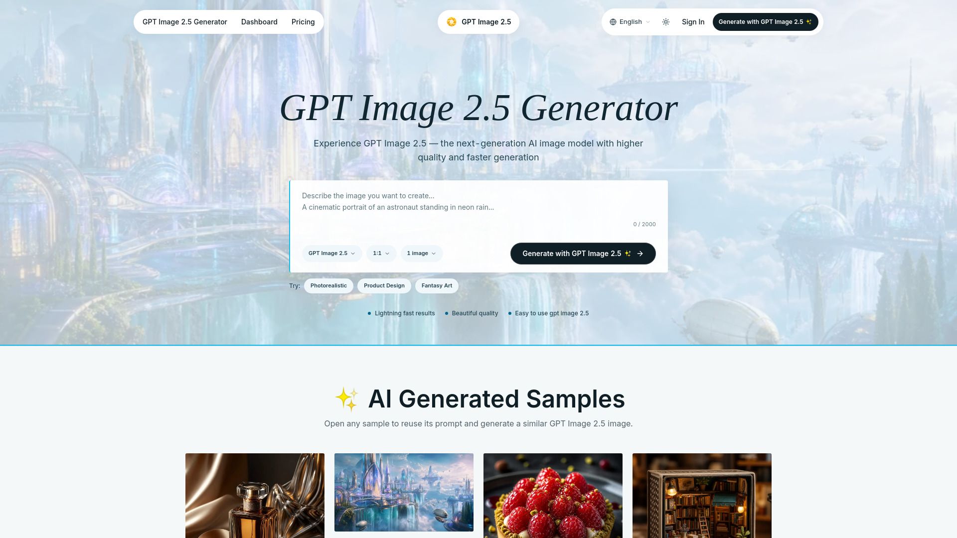 GPT Image 2.5 - gen