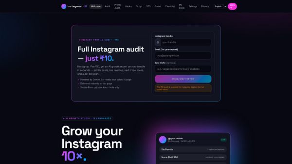 Insta growth Ai