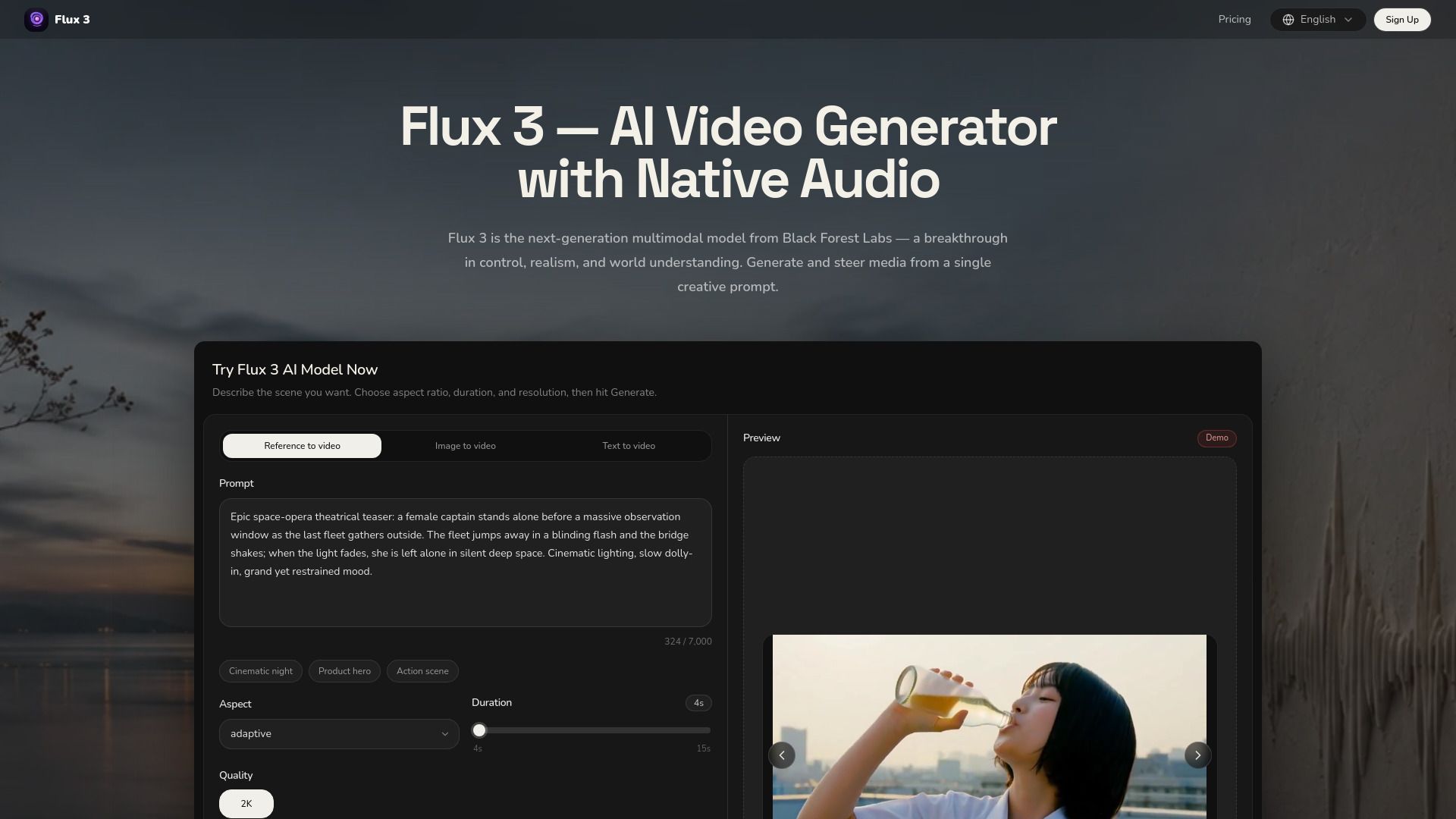 Flux 3 Video Generator