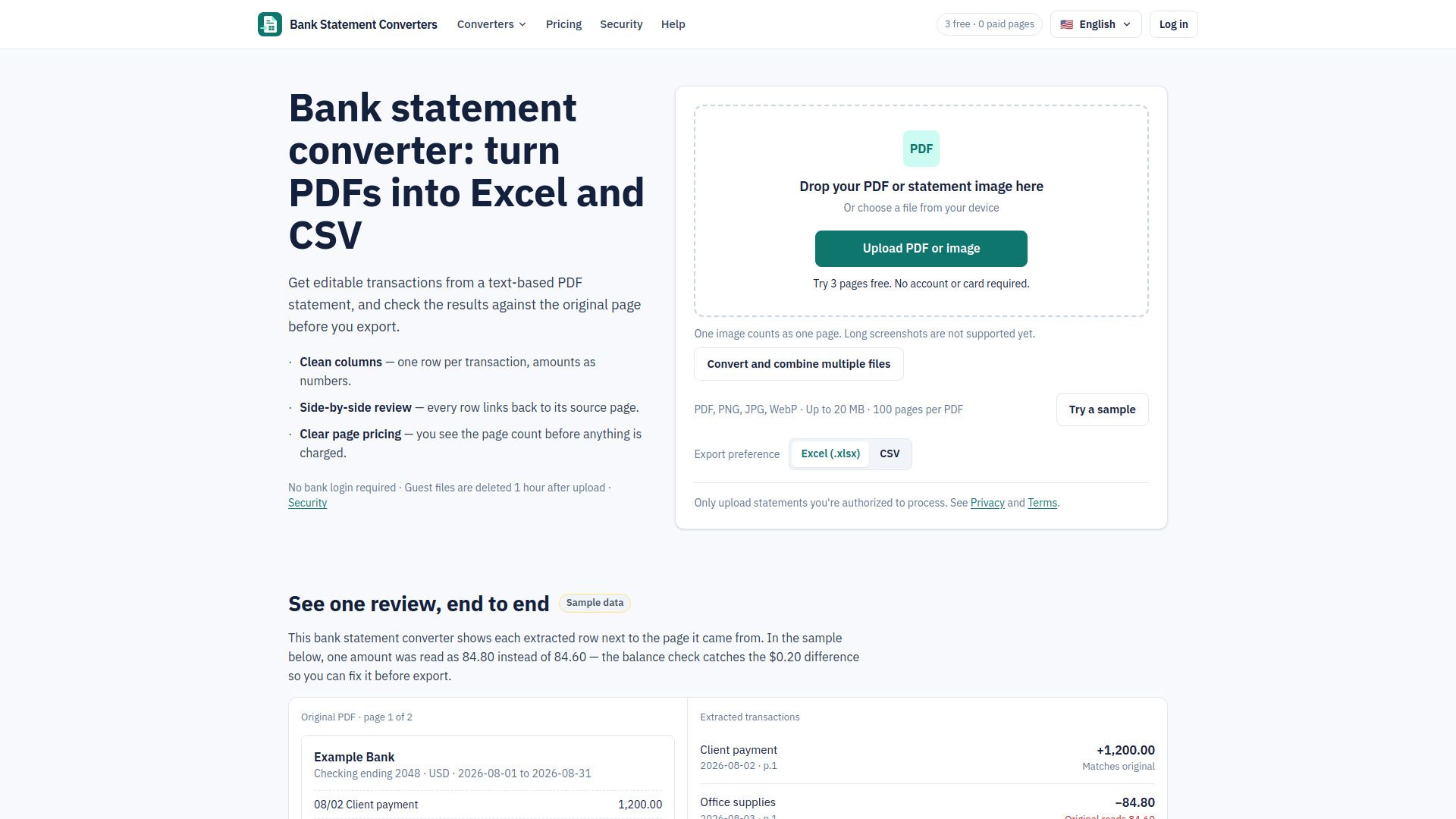 Bank Statement Converters