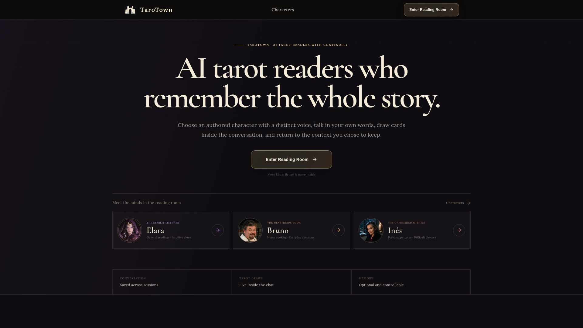 TaroTown - AI Tarot Reader