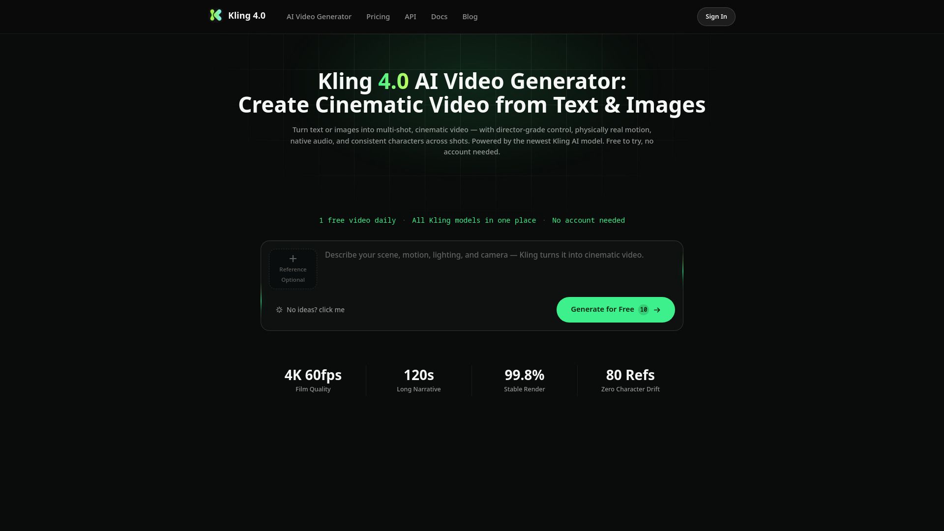 Kling 4.0 AI Video Generator
