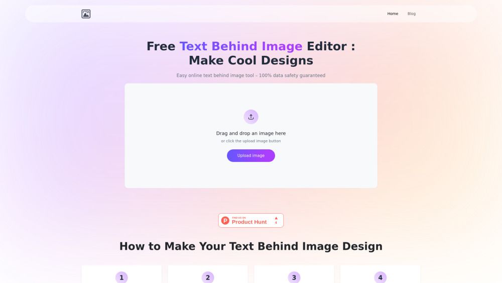 Text Behind Image Editor