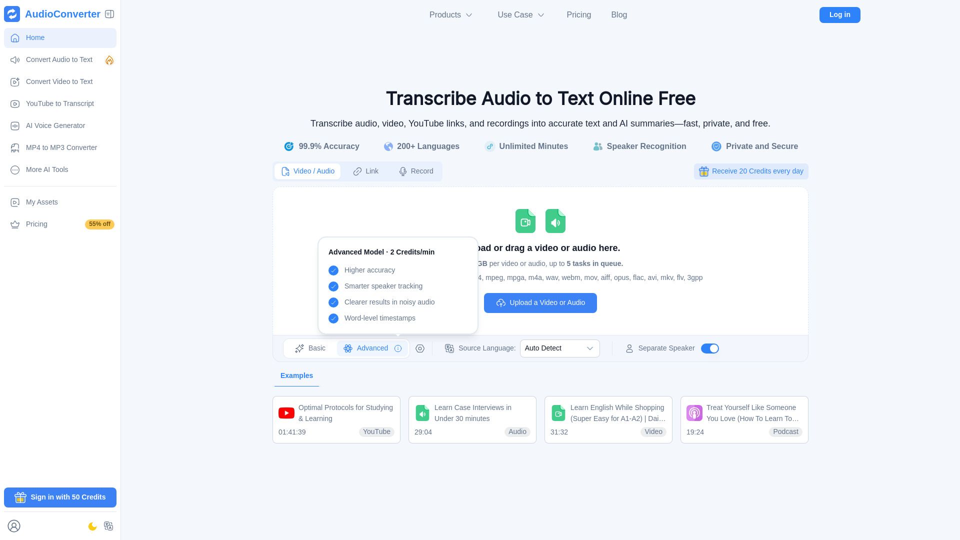 Transcribe Audio to Text