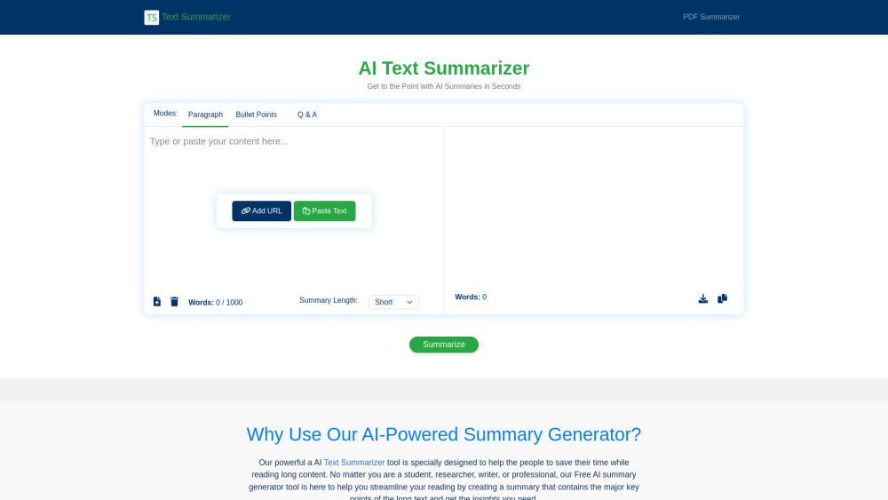 AI Text Summarizer
