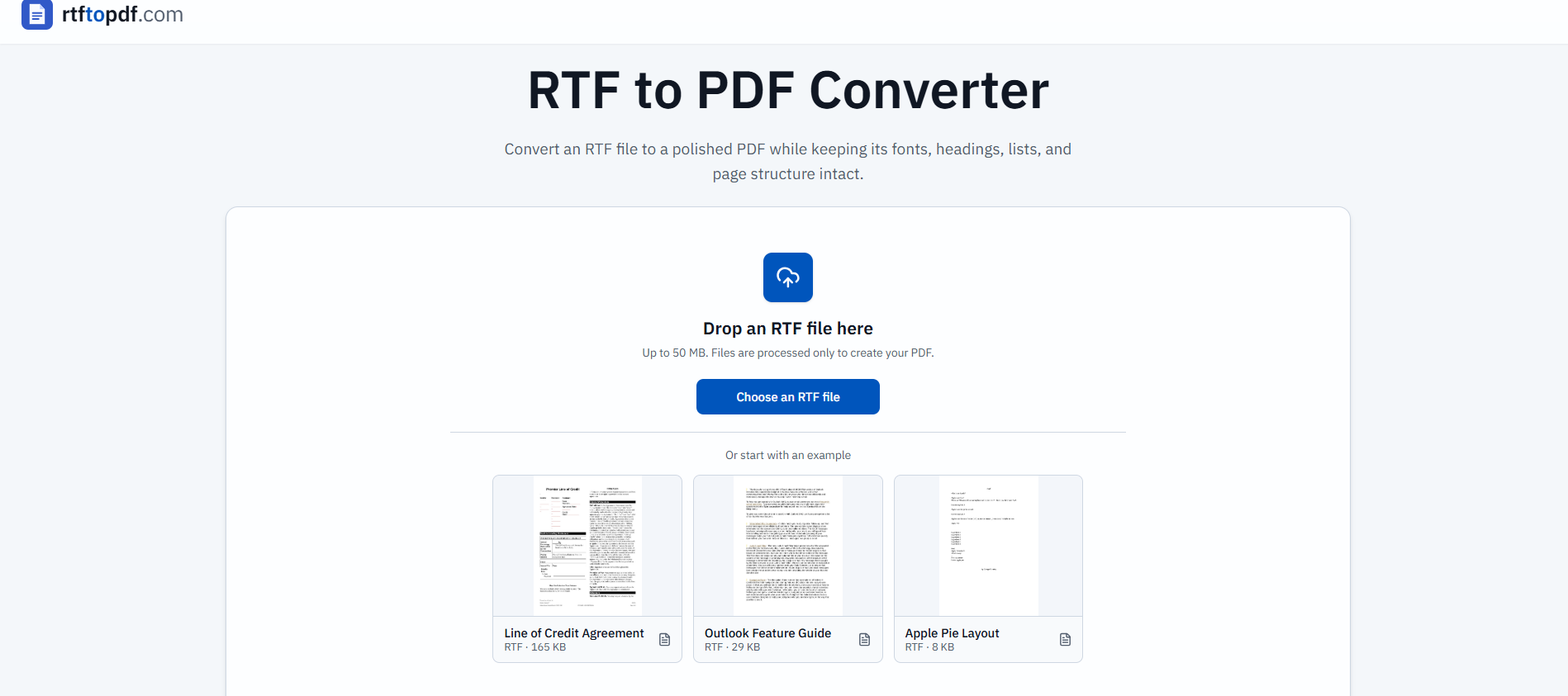RTF to PDF Converter