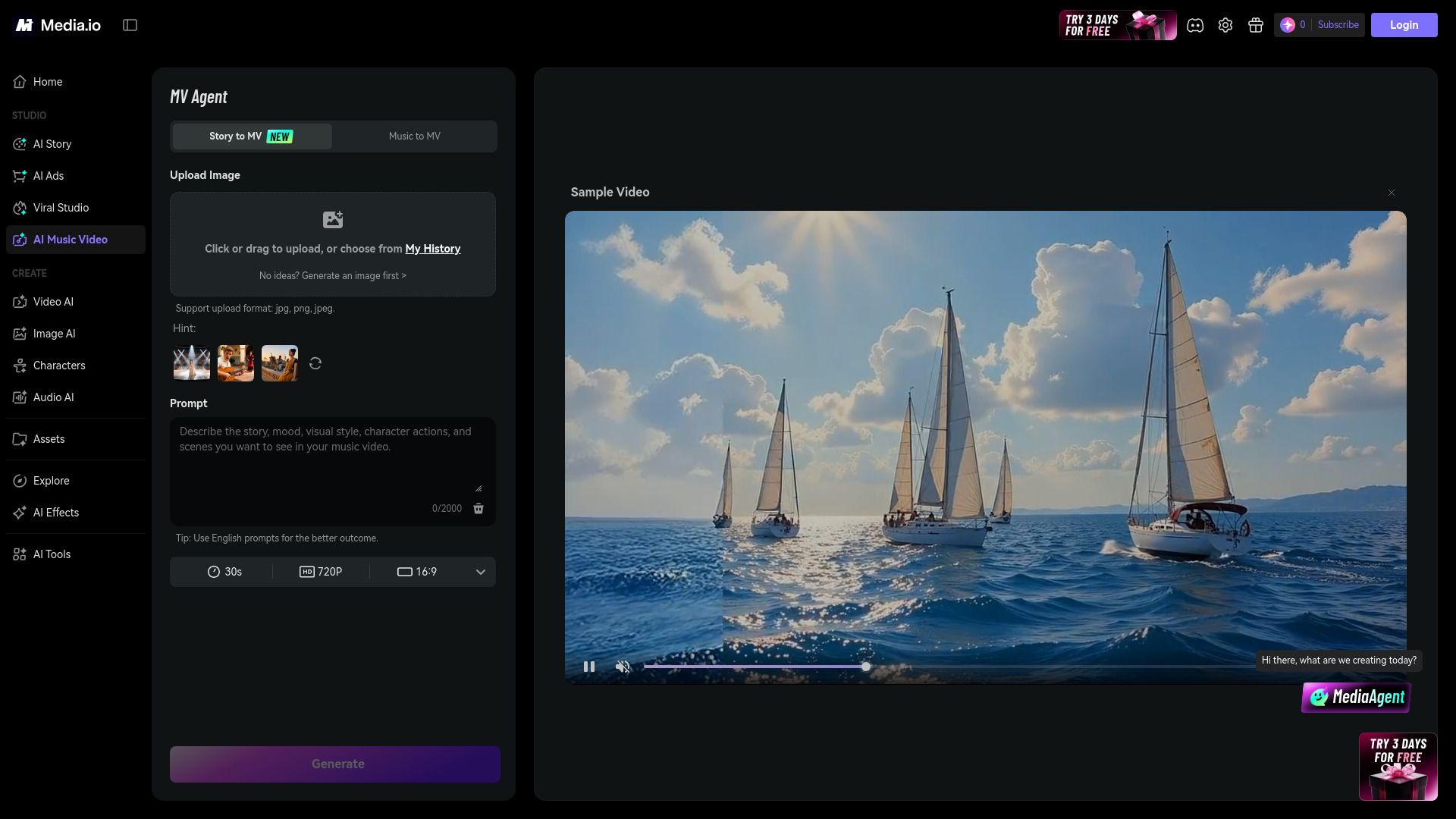 Media.io AI Music Video Generator