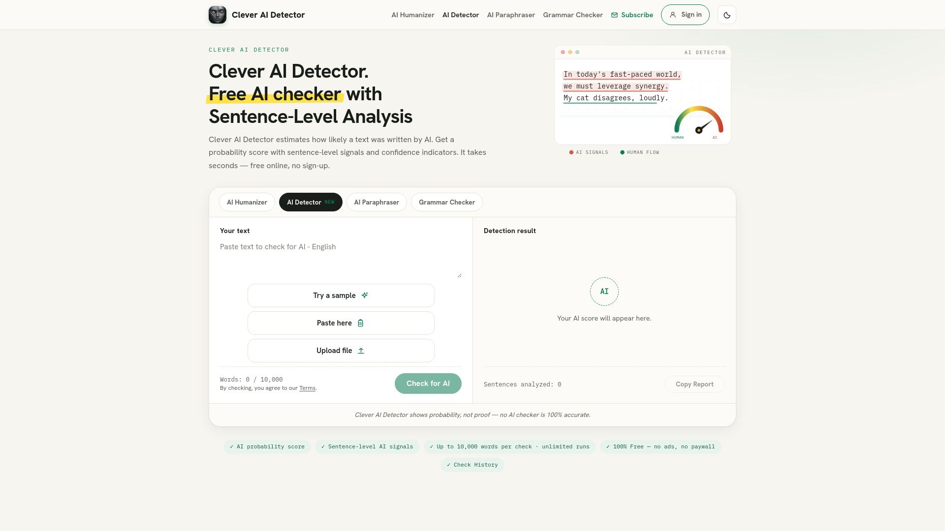 Clever AI Detector