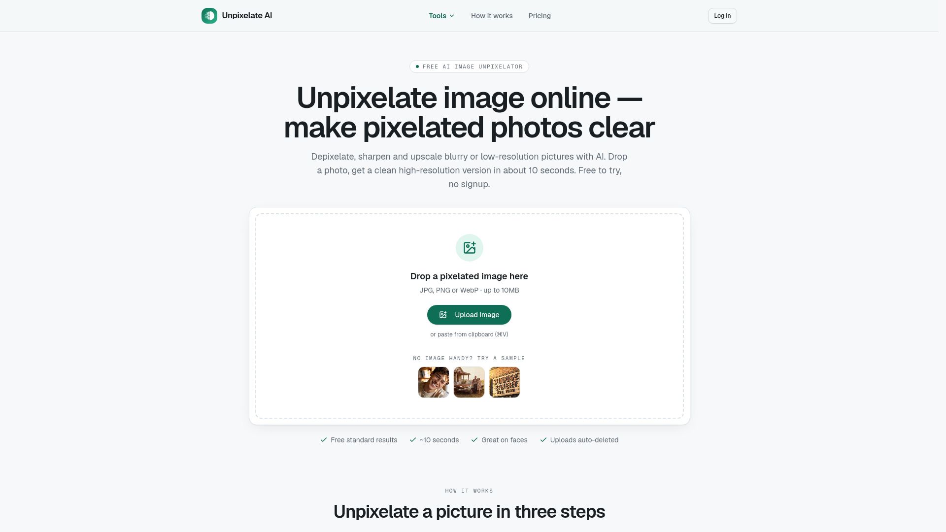 Unpixelate AI