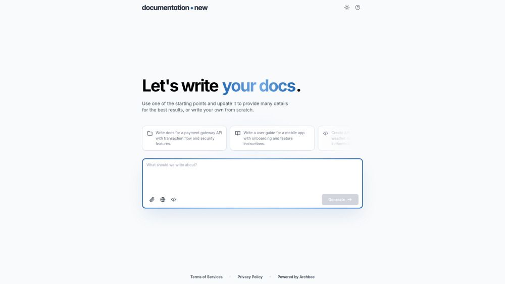 Documentation.new