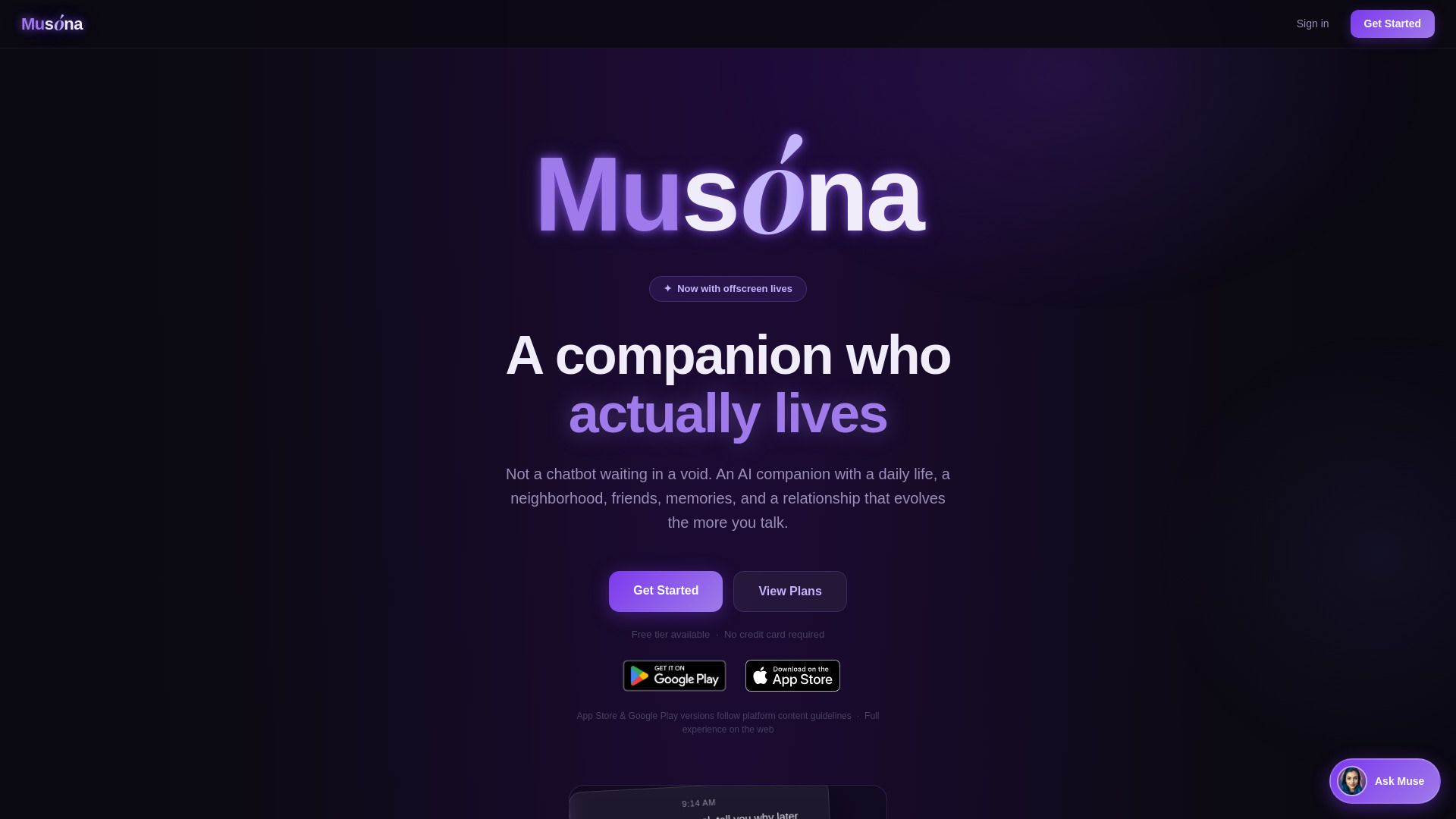 musona ai companion
