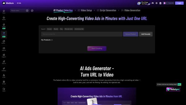 AI Video Ad Generator - Media.io