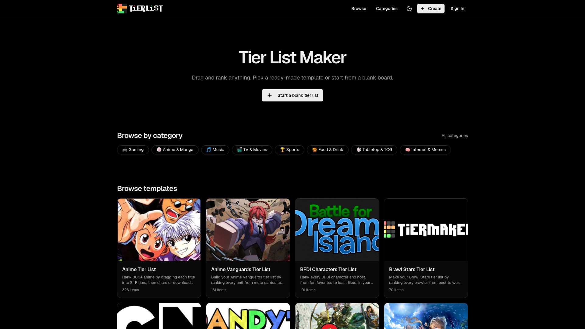 Tier List Maker