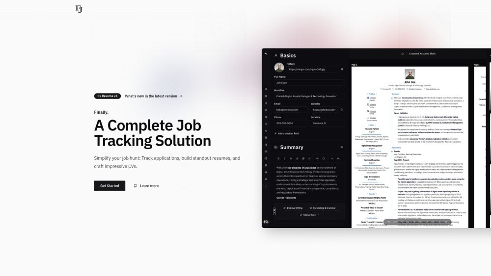 Reactive Resume