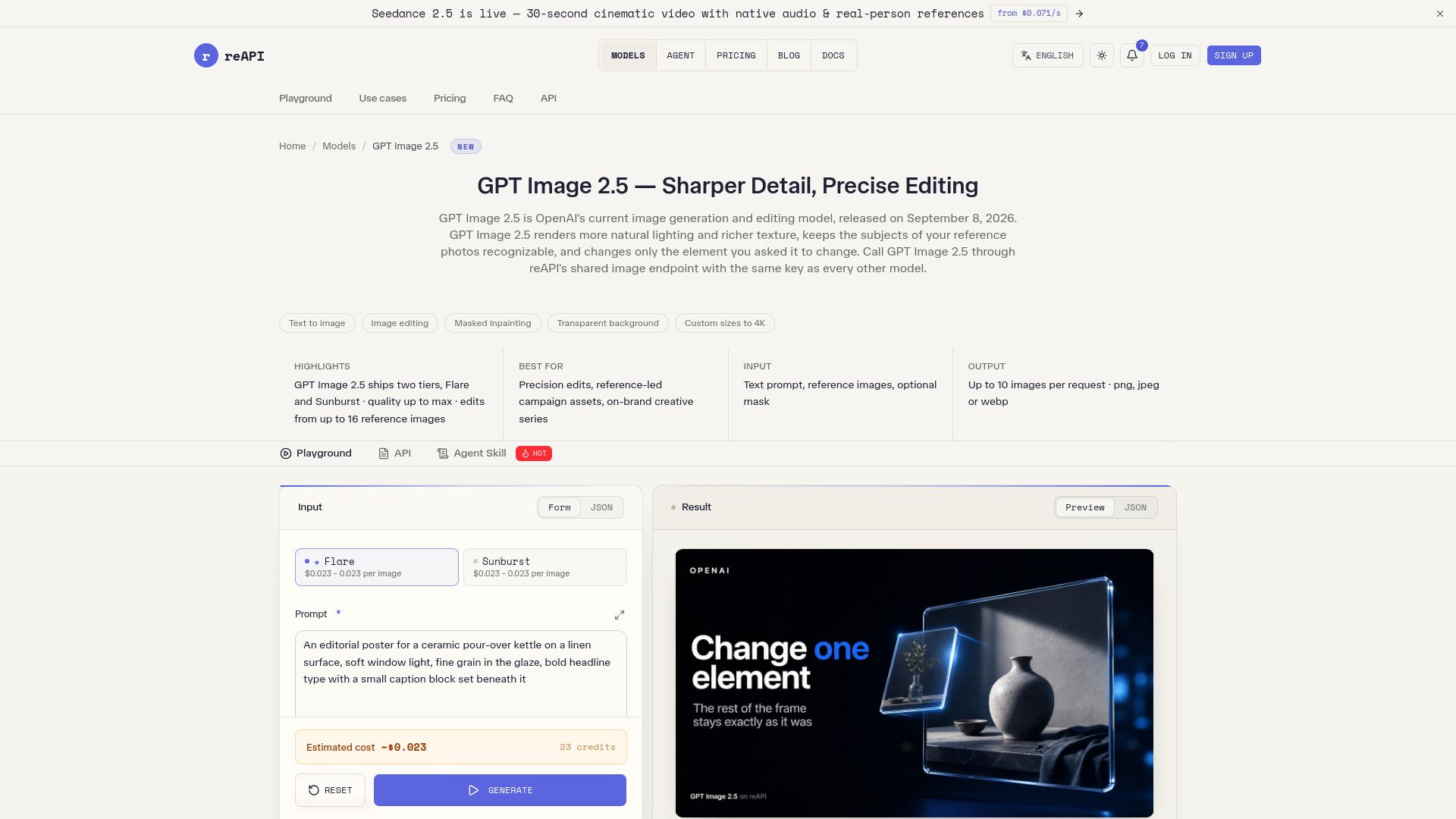 GPT Image 2.5 - reapi