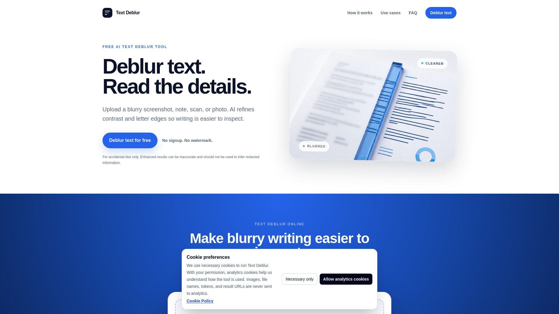 Text Deblur