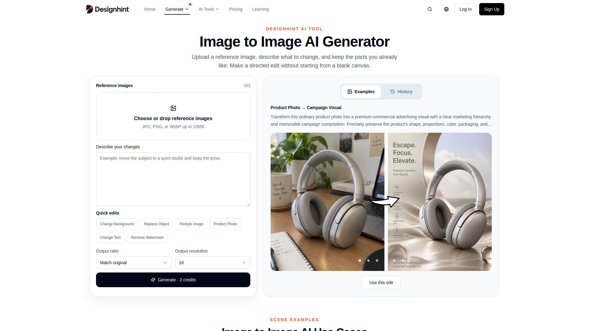Designhint Image to Image AI